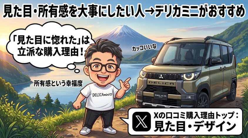 見た目・所有感を大事にしたい人→デリカミニがおすすめ