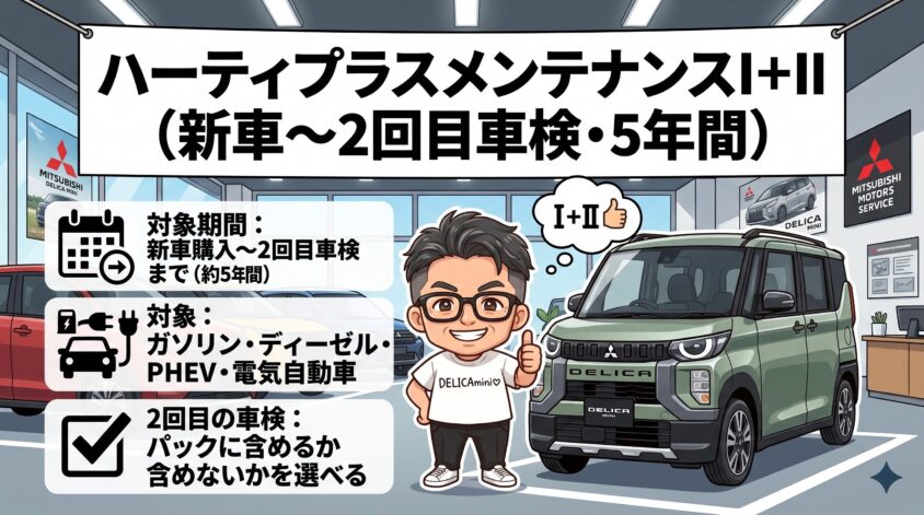 ハーティプラスメンテナンスI+II(新車〜2回目車検・5年間)