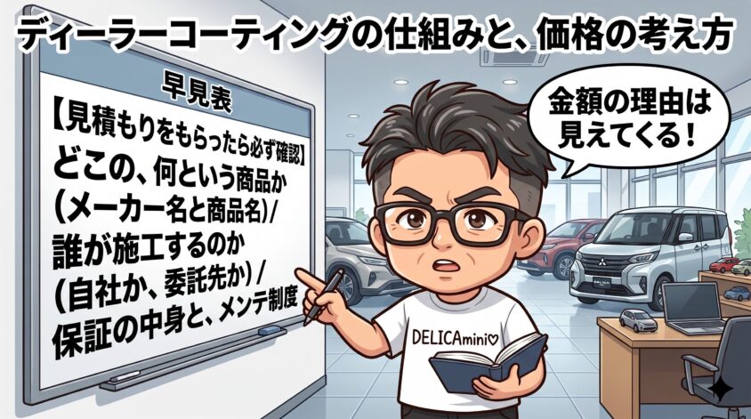 ディーラーコーティングの仕組みと、価格の考え方