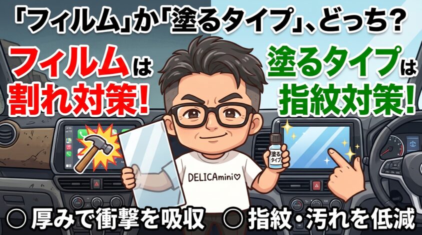 フィルムと塗るタイプ(スマホまもる君)はどう使い分ける?