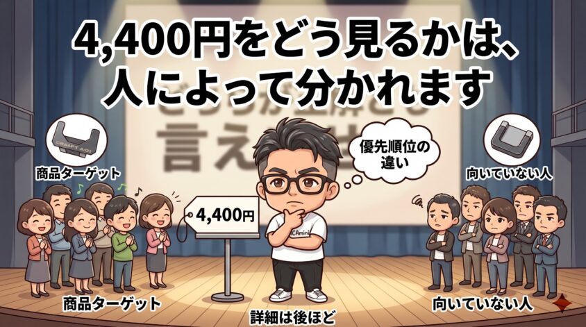 4,400円をどう見るか