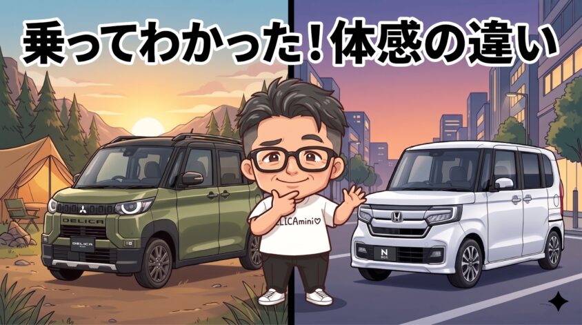 デリカミニとN-BOXの「体感」の違い