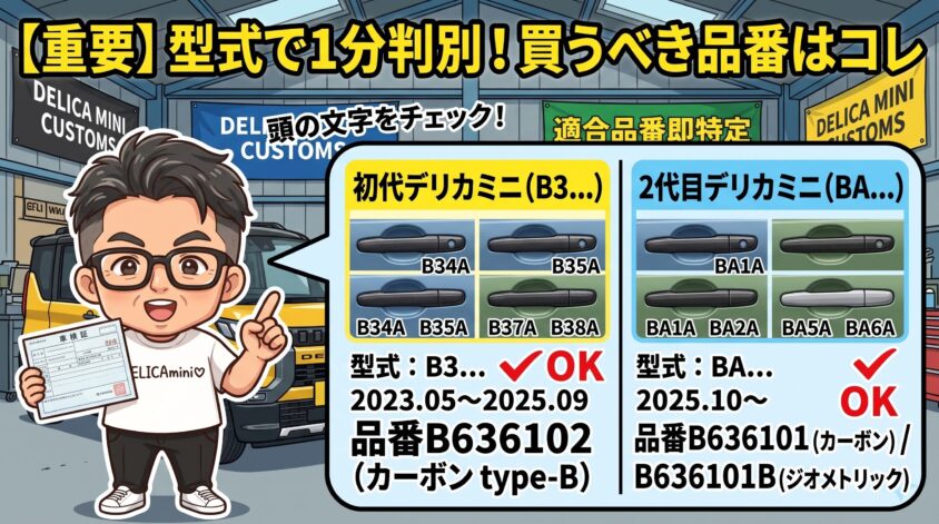 車検証の「型式」の頭文字を見れば、1分で判別できます