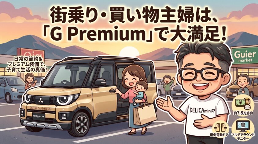 街乗り・買い物中心の主婦なら → G Premiumがおすすめ