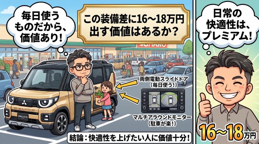 この装備差に16〜18万円出す価値はあるか？