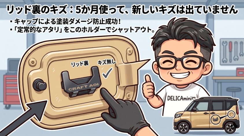 リッド裏のキズ