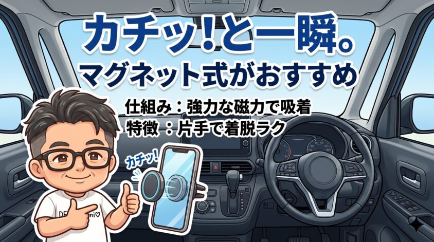車載スマホホルダー マグネット おすすめ
