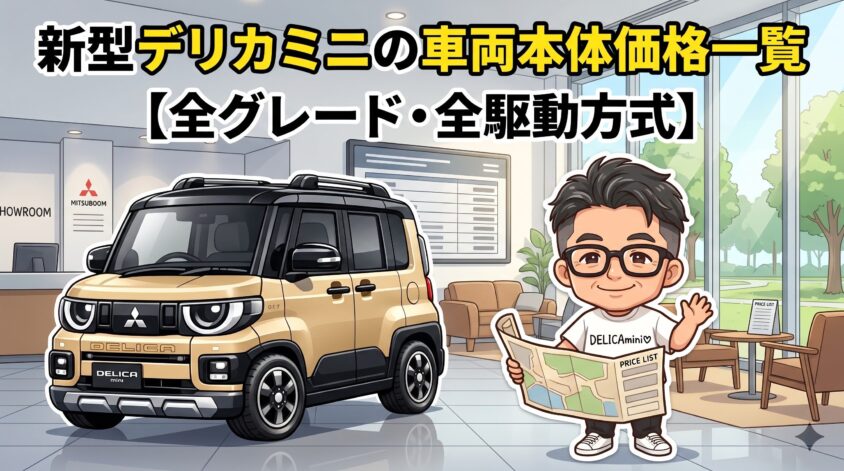 新型デリカミニの車両本体価格一覧