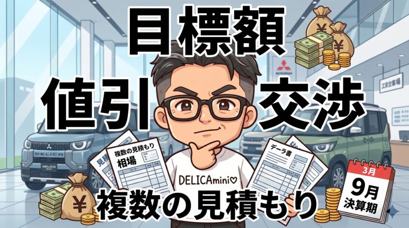 車両本体の値引きは「目標額」を決めてから交渉する