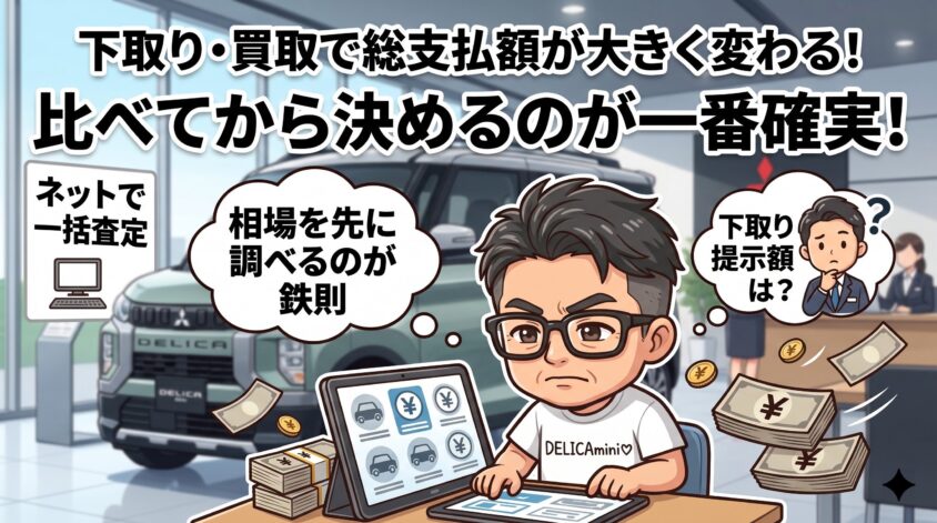 下取り車があるなら「買取相場」を先に調べておく