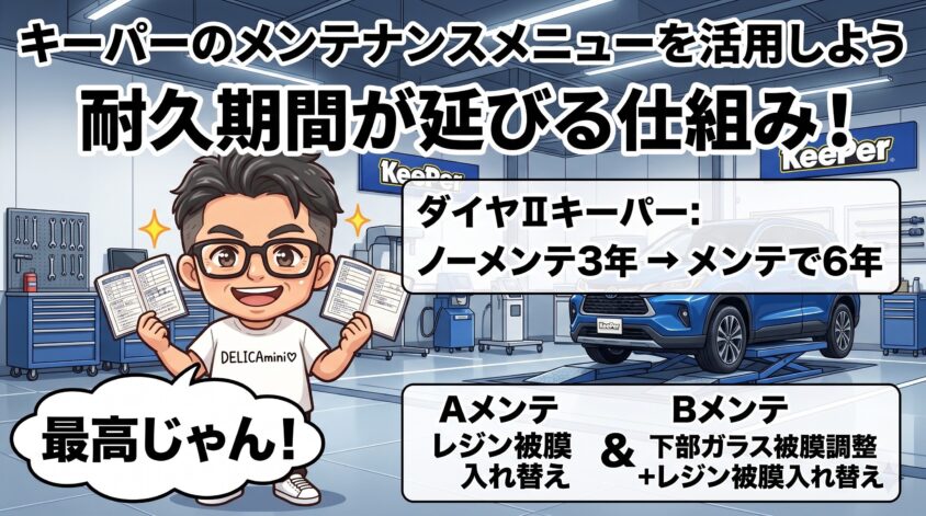 キーパーのメンテナンスメニューを活用しよう