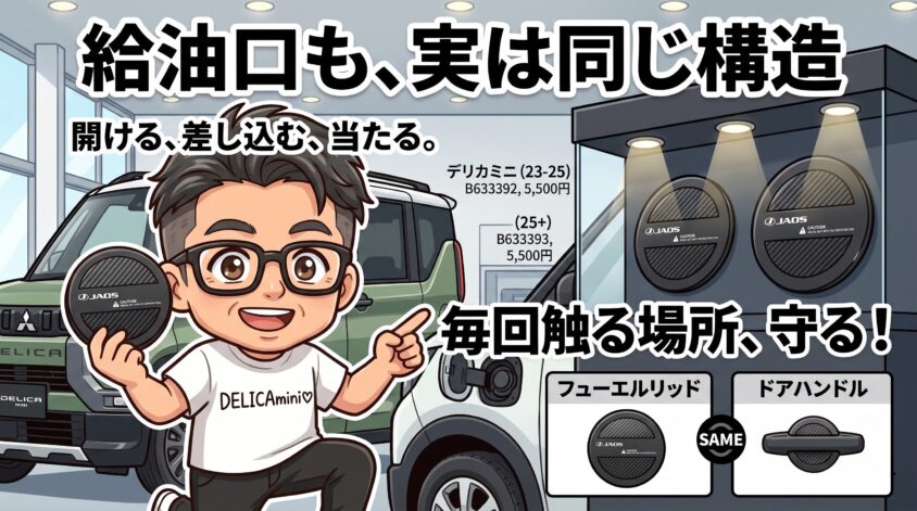 給油口まわりも、実は同じ構造