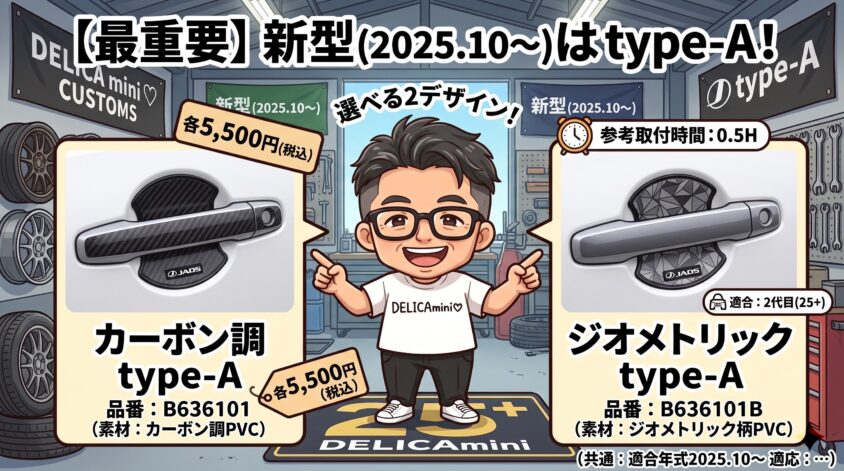 新型（2025.10〜）は「type-A／品番B636101・B636101B」