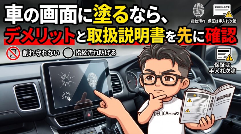 まとめ:車の画面に塗るなら、デメリットと取扱説明書を先に確認