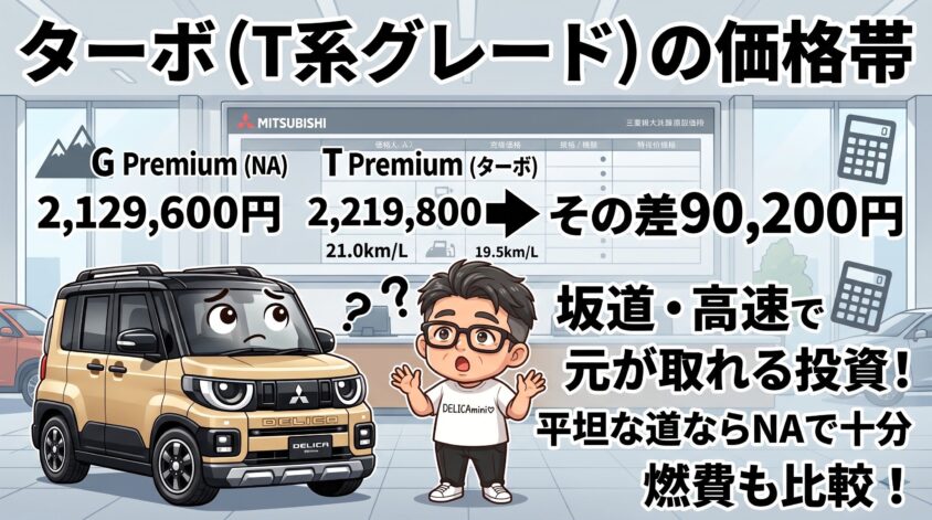 ターボ（T系グレード）の価格帯