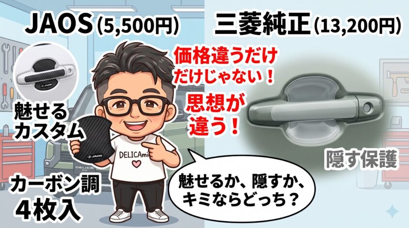 三菱純正「ドアハンドルインナープロテクター」とは何が違うのか
