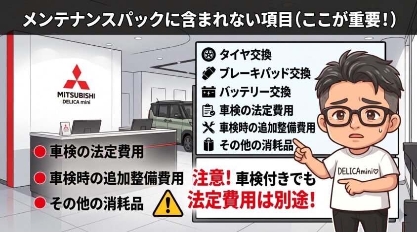 メンテナンスパックに含まれない項目