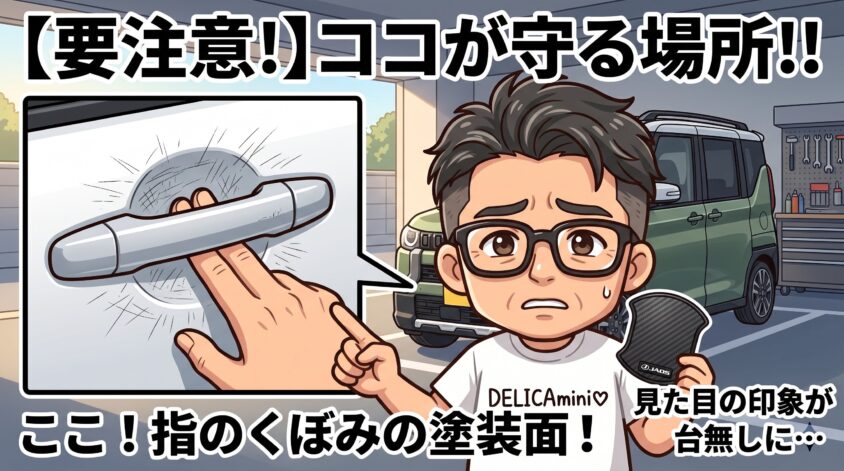 ドアハンドルプロテクターは、どこを守るパーツ