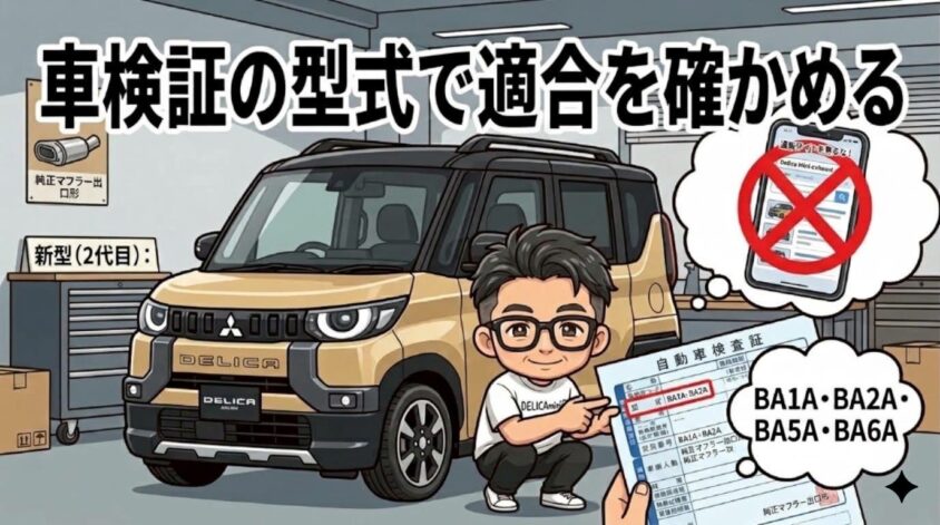車検証の型式で適合を確かめる