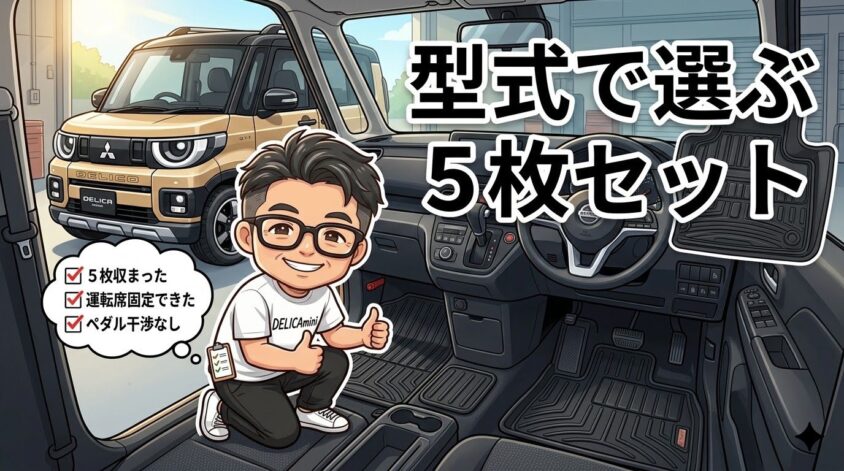 デリカミニのフロアマットは型式で選ぶ