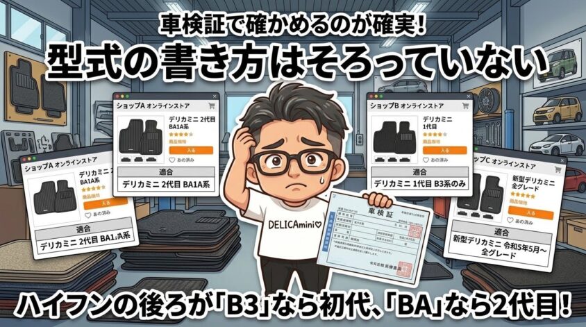 商品によって、型式の書き方はそろっていない