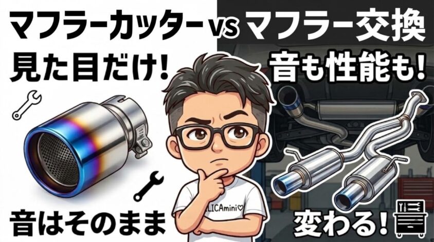 マフラー交換とマフラーカッターの違い