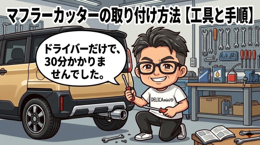 マフラーカッターの取り付け方法【工具と手順】
