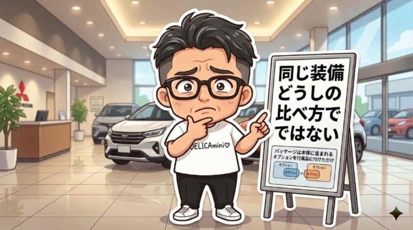 同じ装備どうしの比べ方ではない