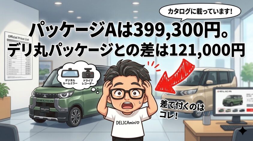 パッケージAは399,300円。デリ丸パッケージとの差は121,000円