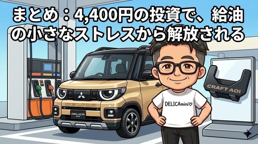 まとめ：4,400円の投資で、給油の小さなストレスから解放される