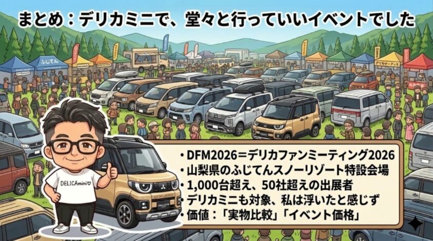 まとめ：デリカミニで、堂々と行っていいイベントでした